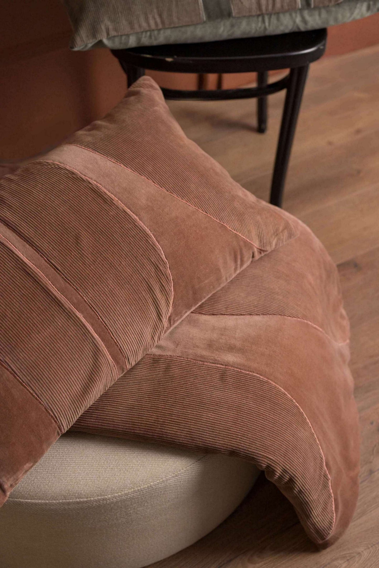 Edredon Fara côtelé Bois de rose 85 x 200