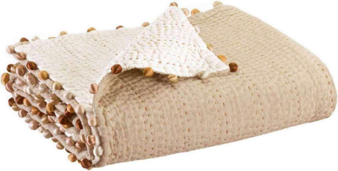 Courtepointe uni GASTOUNET Sienne 180 x 180