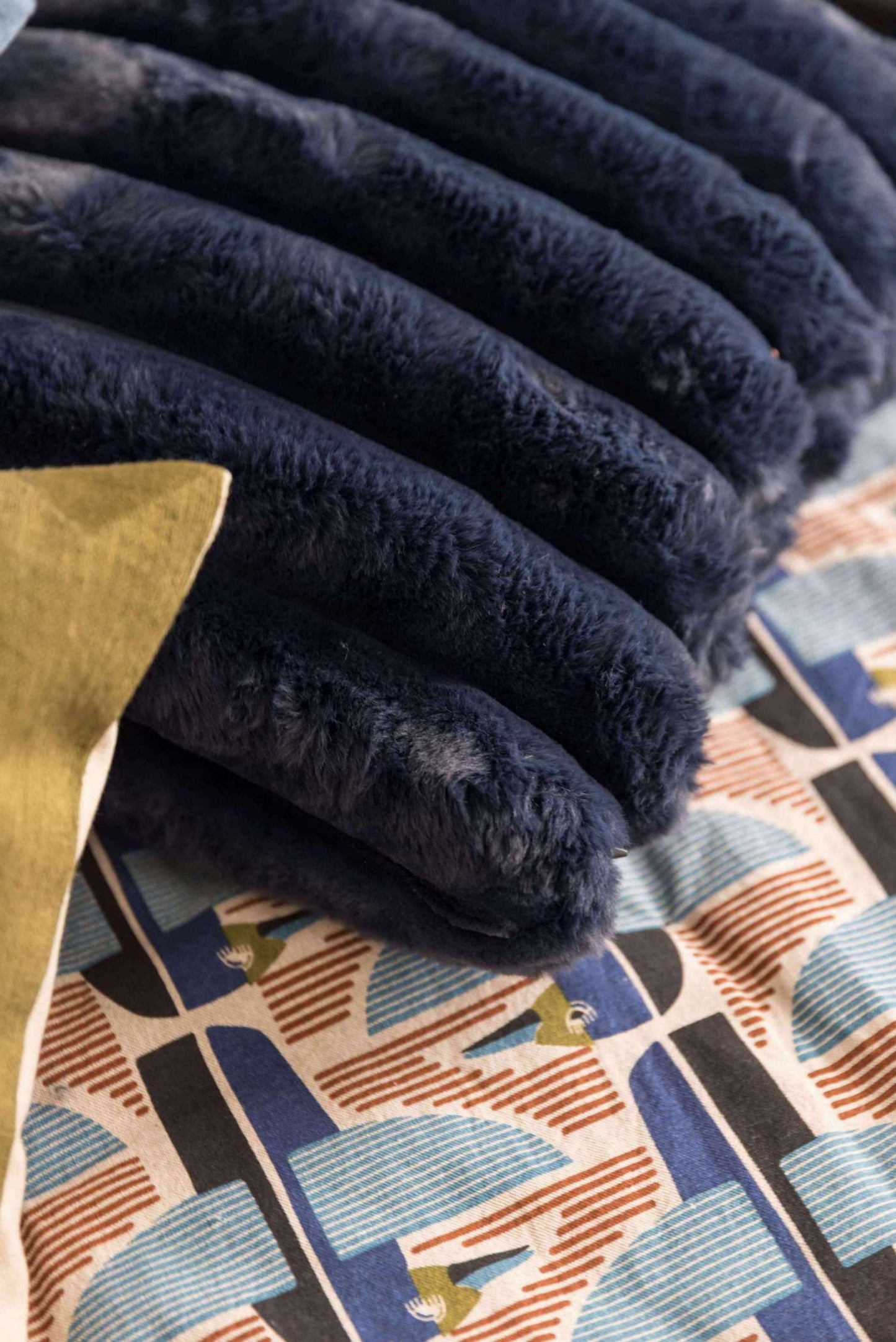 Alice coussin uni Marine 45 x 45