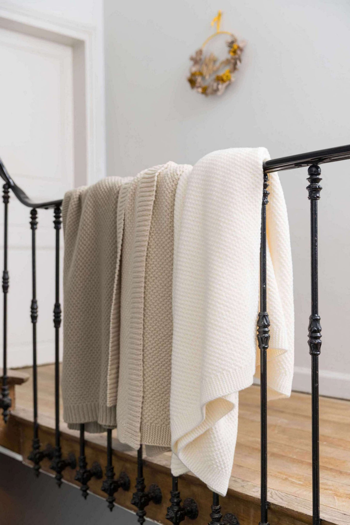 Plaid tricoté Danilo Perle 130 X 160