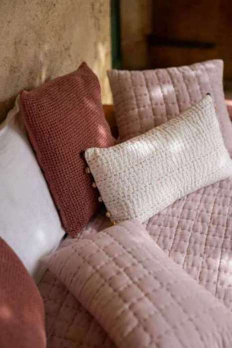 Coussin uni Maia Terracotta 45 x 45