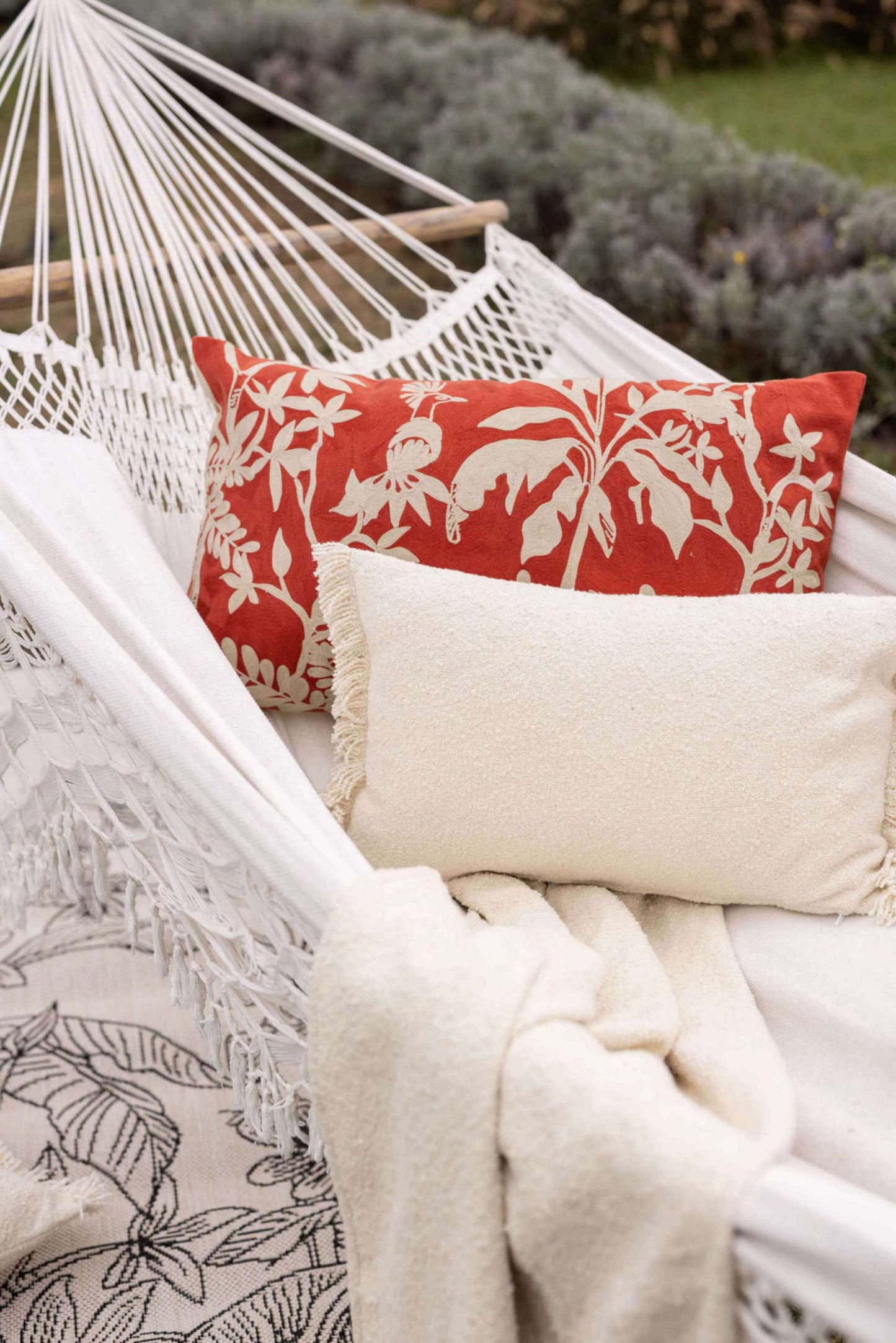 Coussin uni Jane Neige 30 x 50