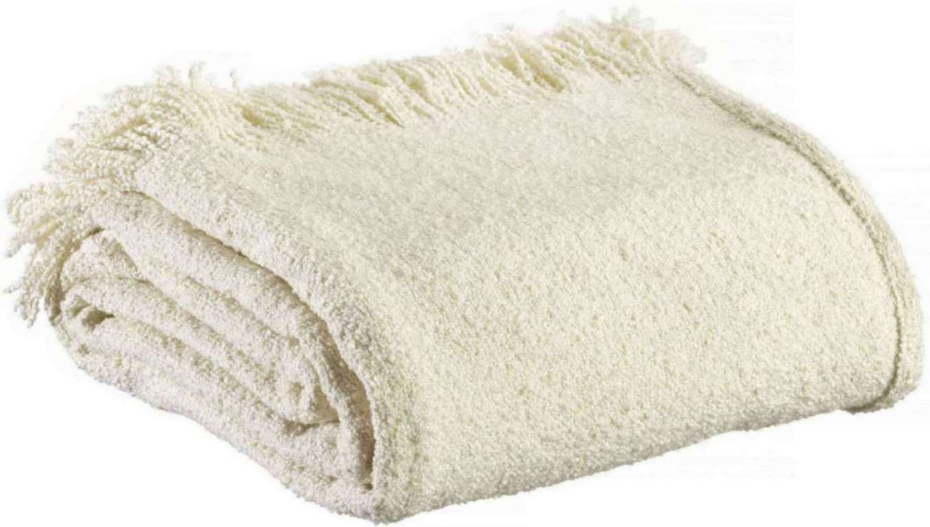 Plaid uni Jane Neige 130 x 160