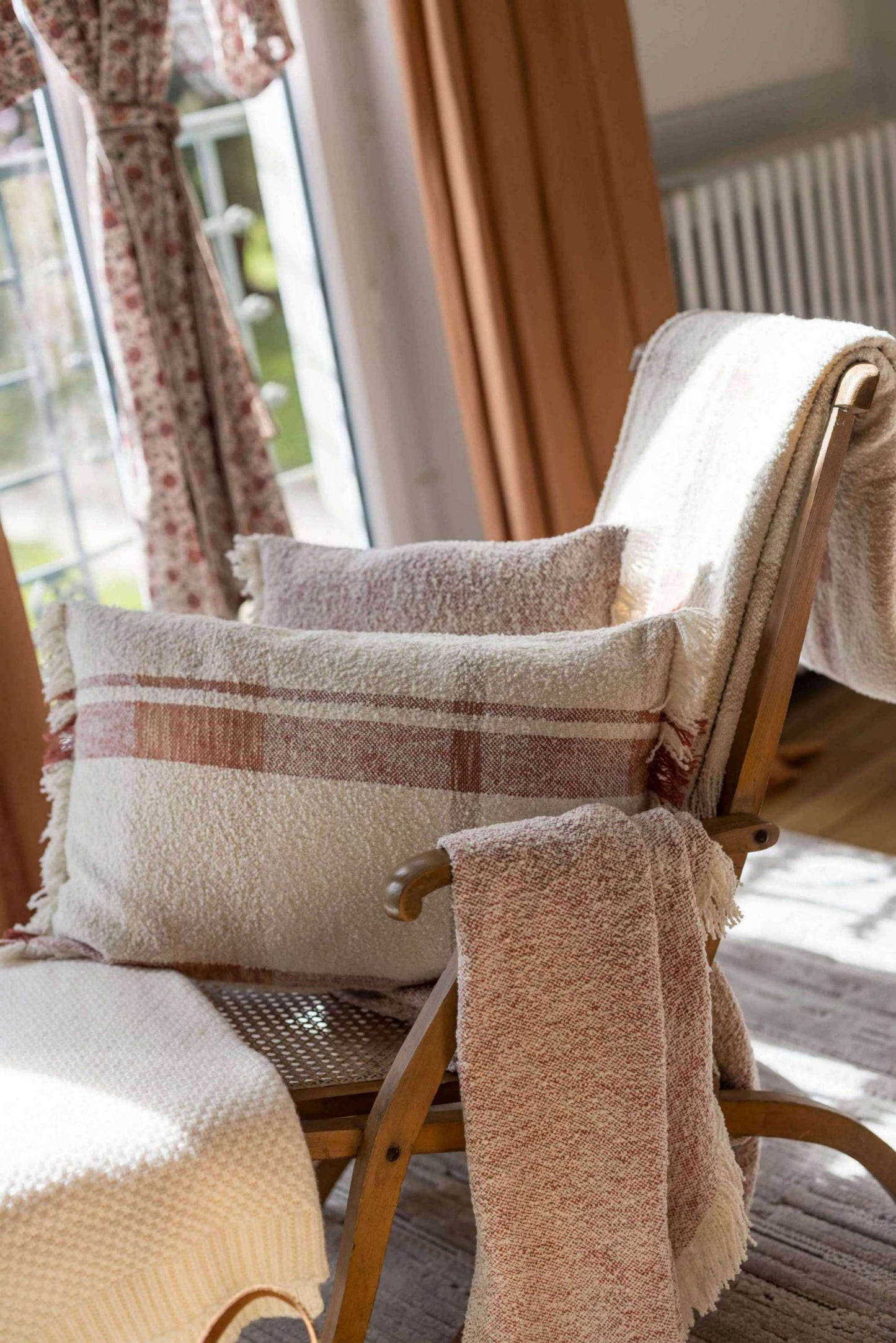 Plaid chiné Jane Sienne 130 x 160