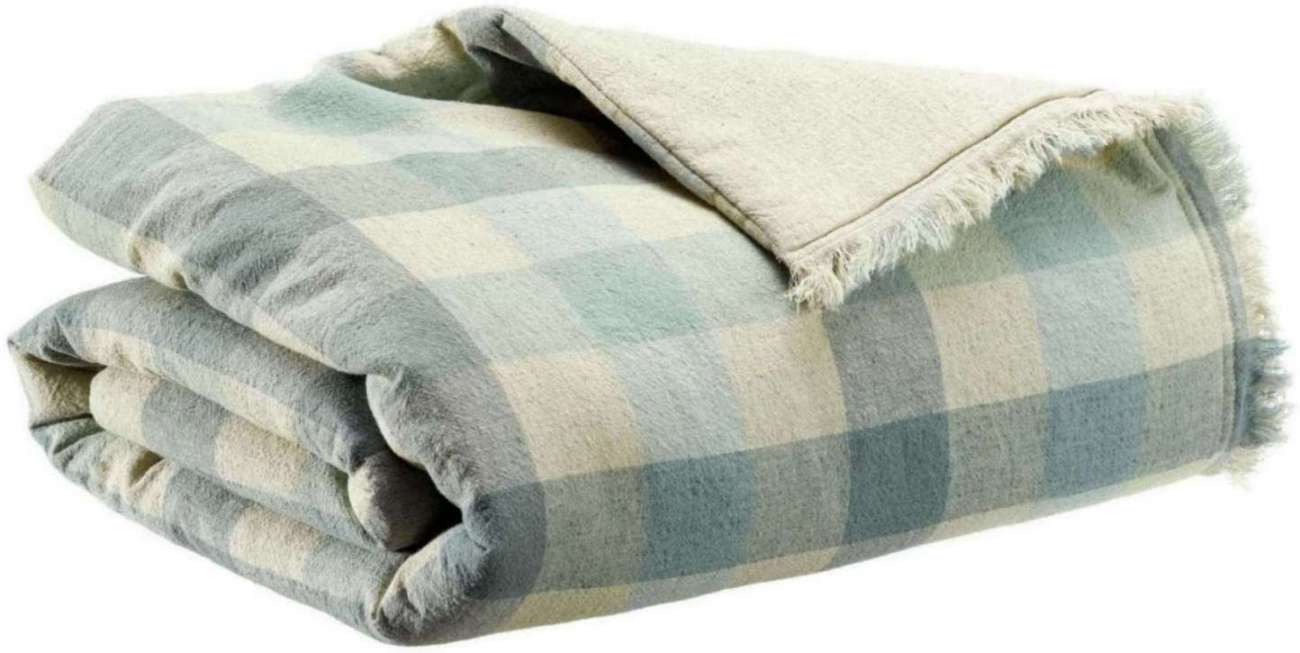 Plaid imprimé Kate Myosotis 135 x 200