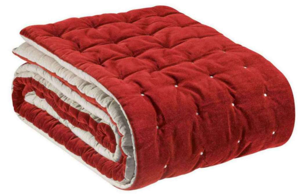 Chemin de lit uni Elise Groseille 90 X 240