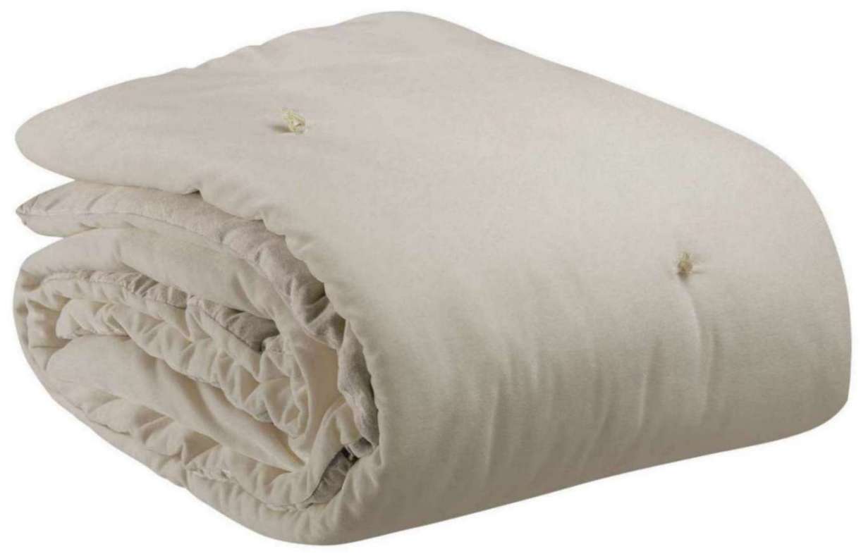 Plaid points noués Elise Grège 140 X 200