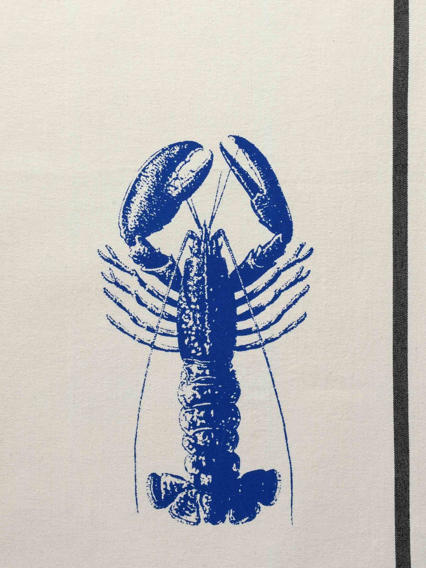 Torchon Homard Bleu/Ecru 70 x 50
