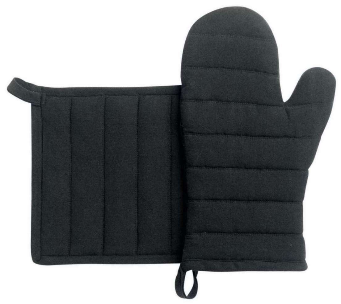 Lot gant/manique Jona Noir 15 X 30