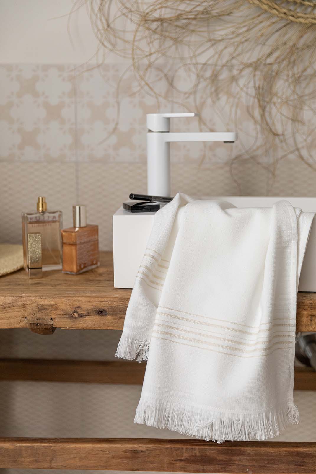 Drap hammam Cancun Neige 90 X 180