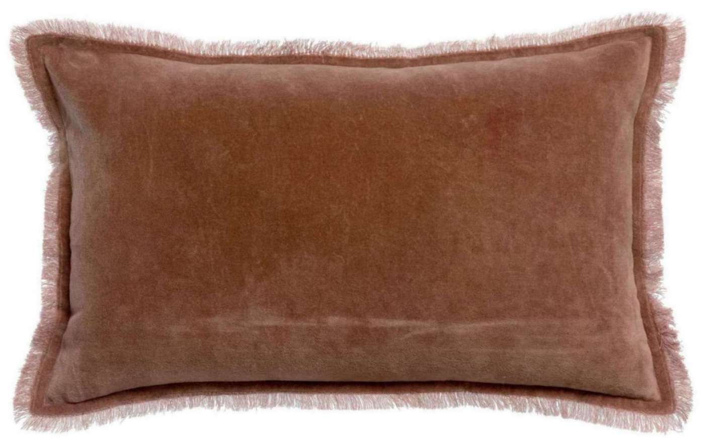 Coussin uni Fara Bois de rose 30 X 50