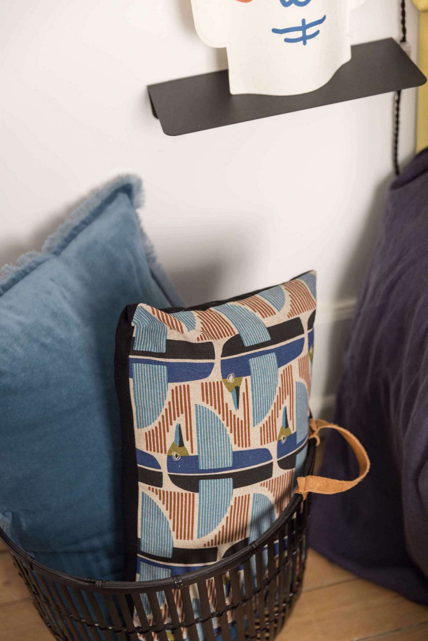 Coussin uni Fara Acier 30 x 50