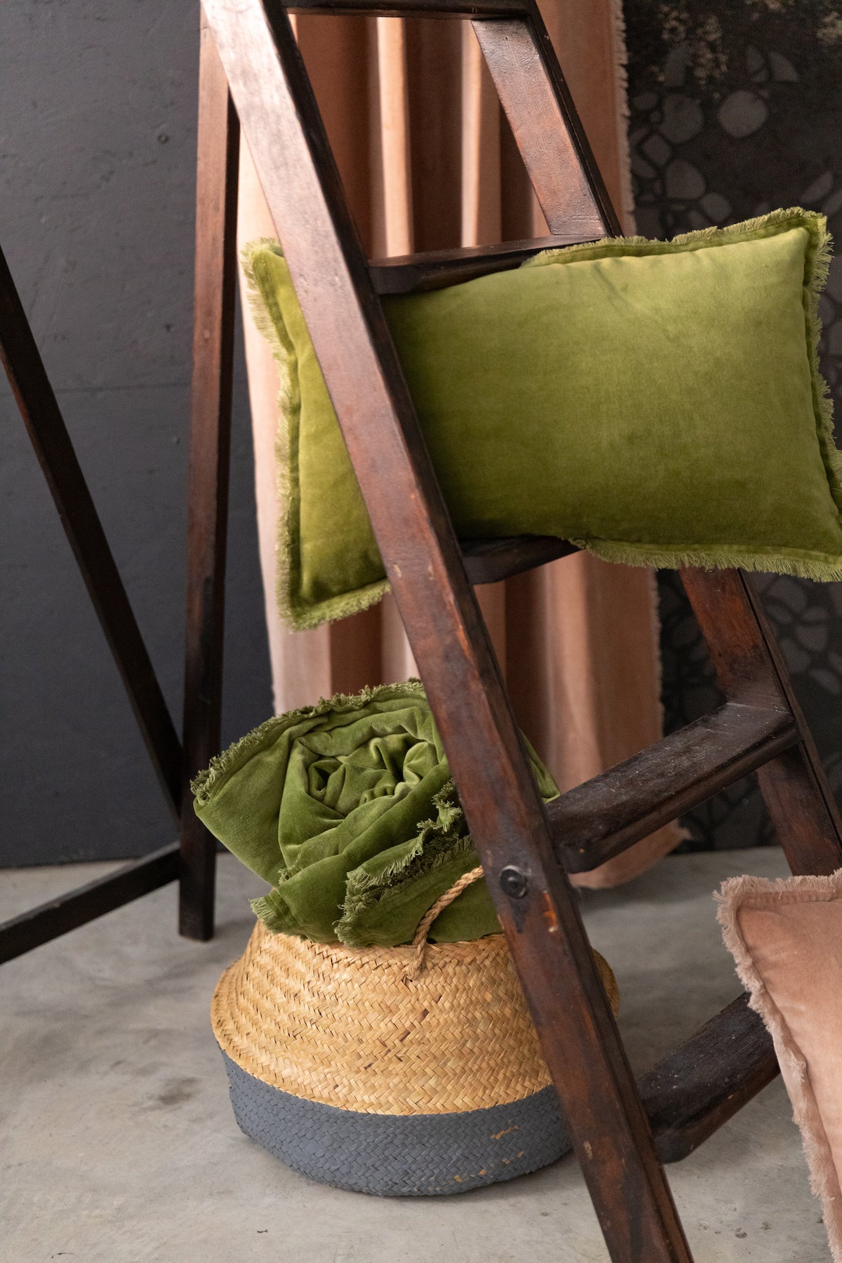 Plaid uni Fara Eucalyptus 135 X 200