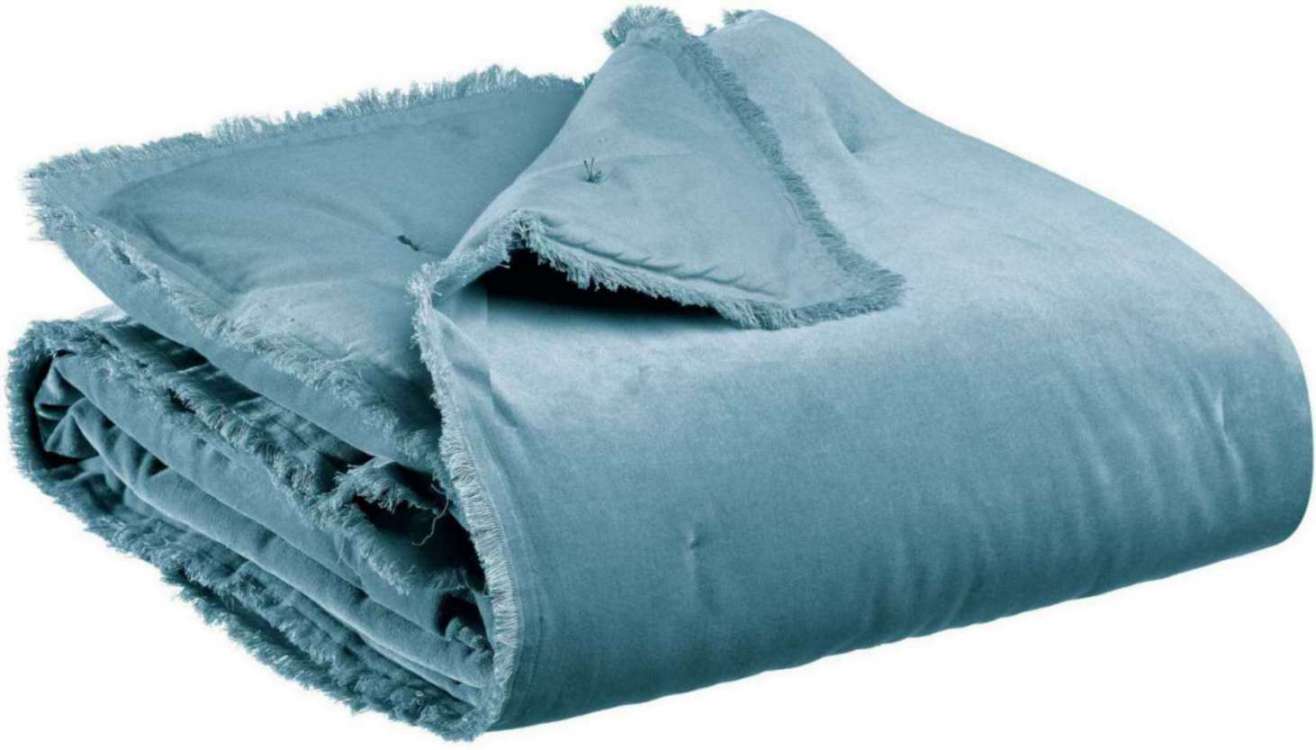 Plaid uni Fara Acier 135 x 200