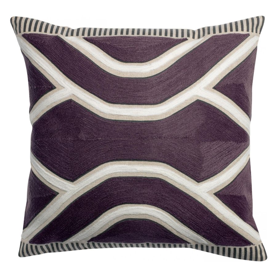 Coussin brodé Johan Raisin 45 X 45