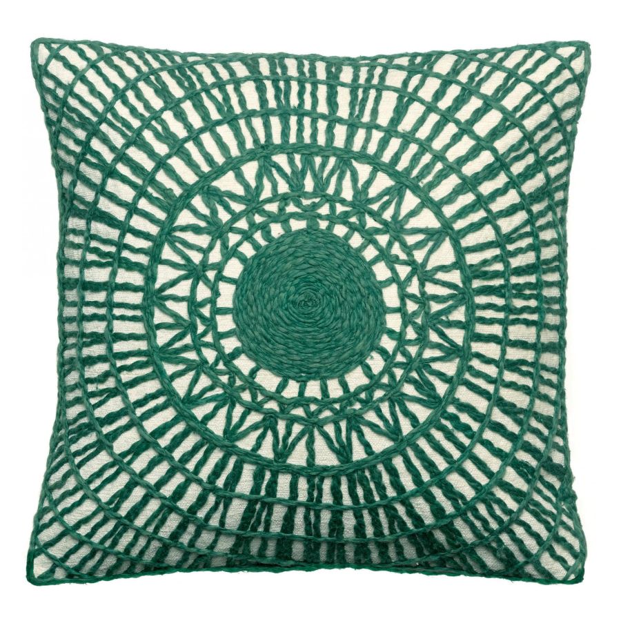 Coussin brodé Noa Épicéa 45 X 45