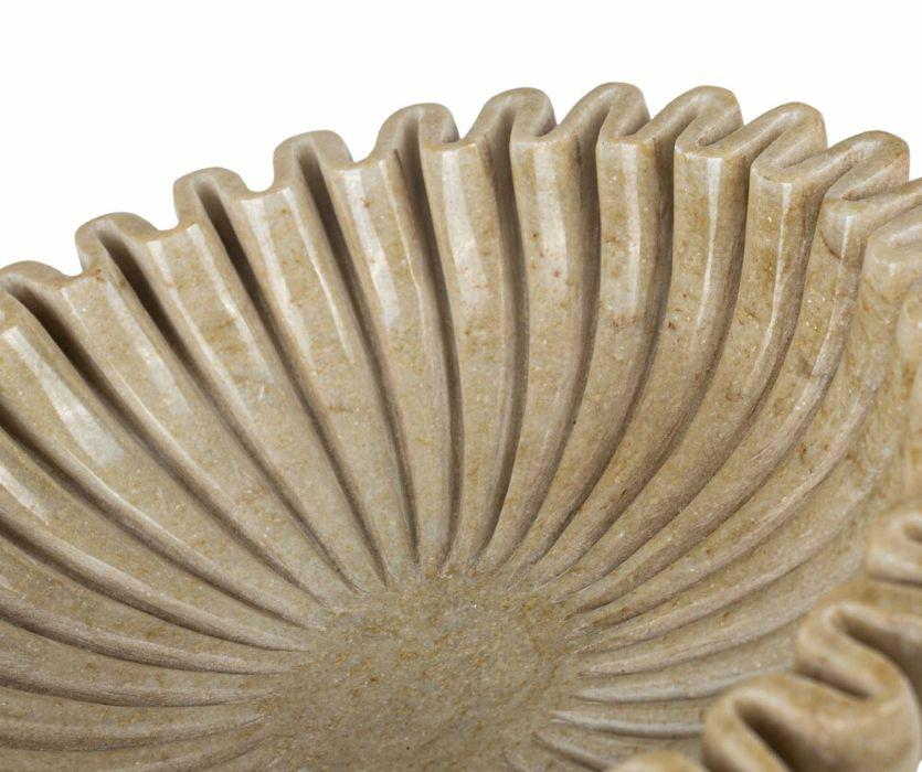 Coupe en marbre beige MARBELLA 31cm de diamètre