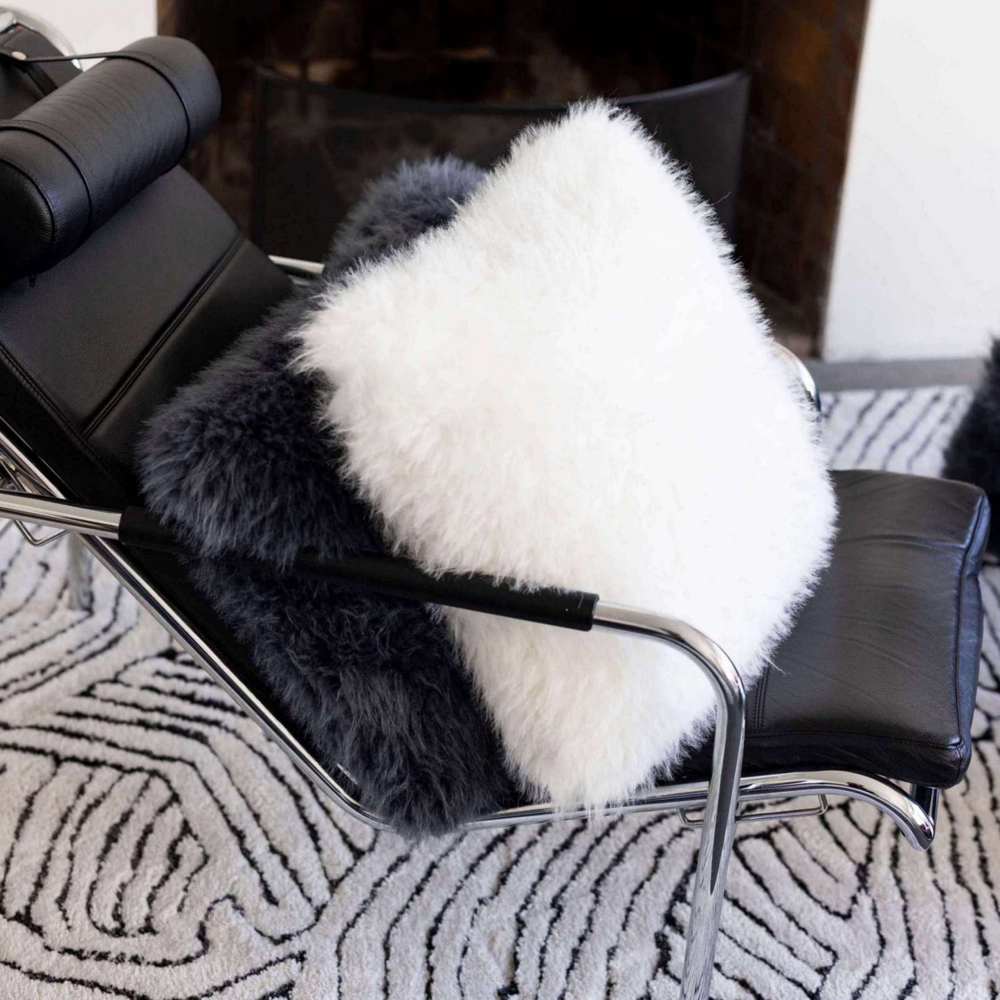 Bétani coussin uni Neige 45 x 45