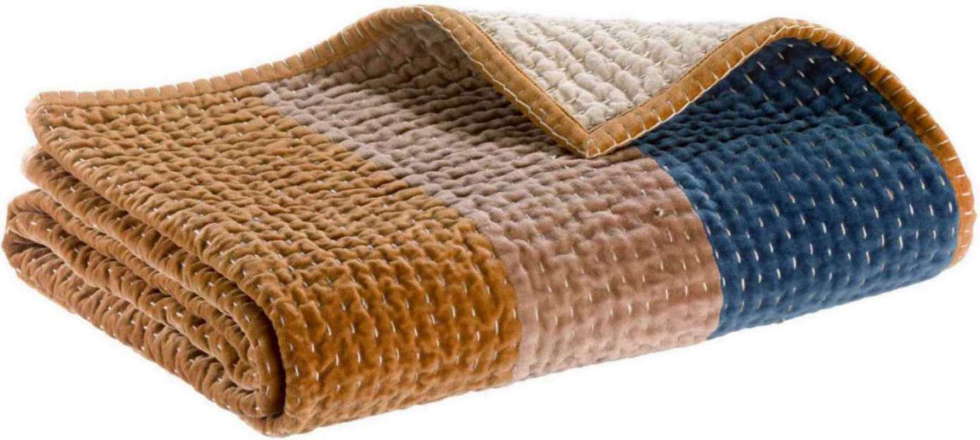 Edredon Elise patchs Cobalt 80 x 180