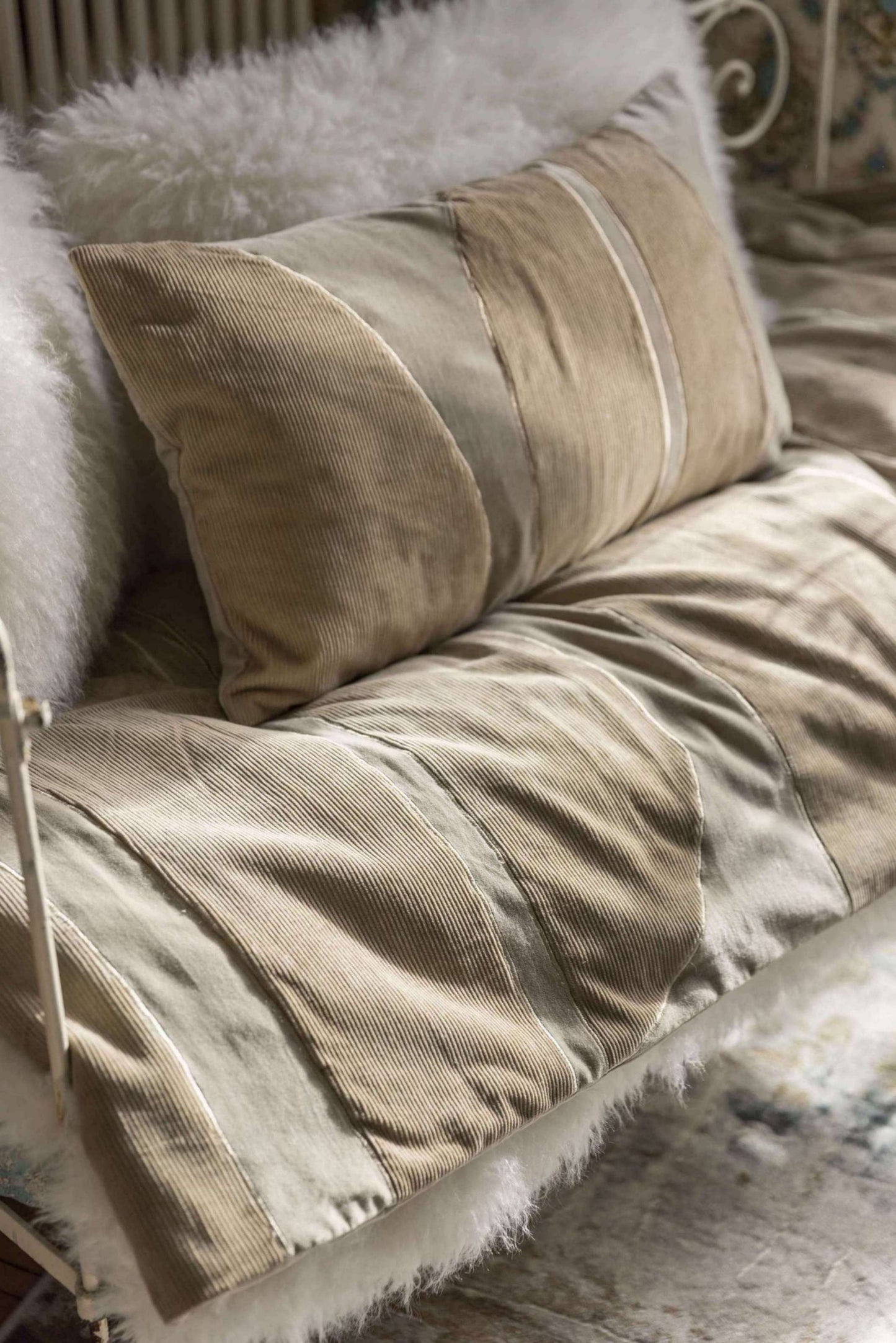 Edredon Fara côtelé Lin 85 x 200