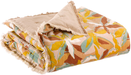 Plaid imprimé Alina Dragée 135 x 200