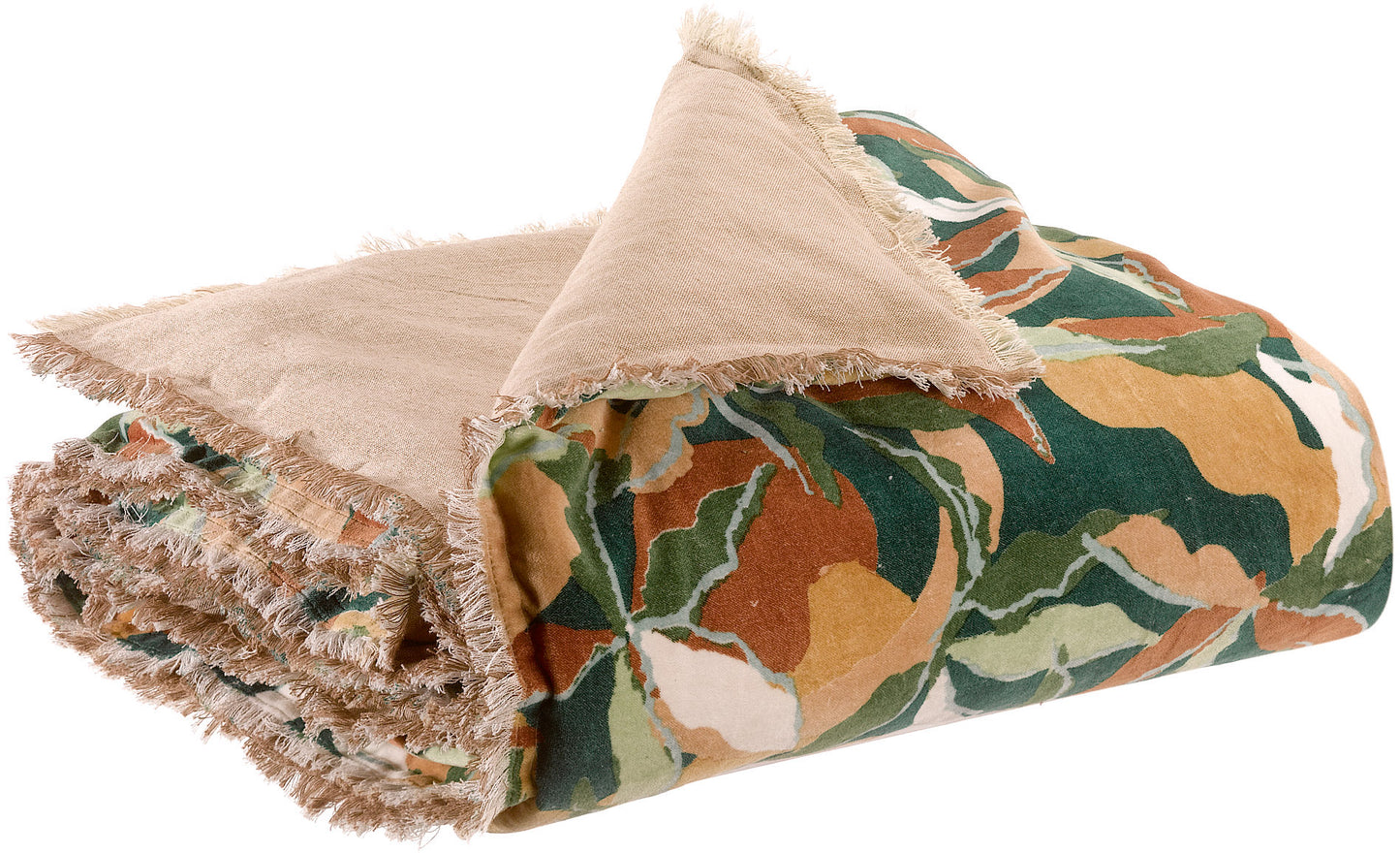 Edredon imprimé Alina Pétrole 85 x 200