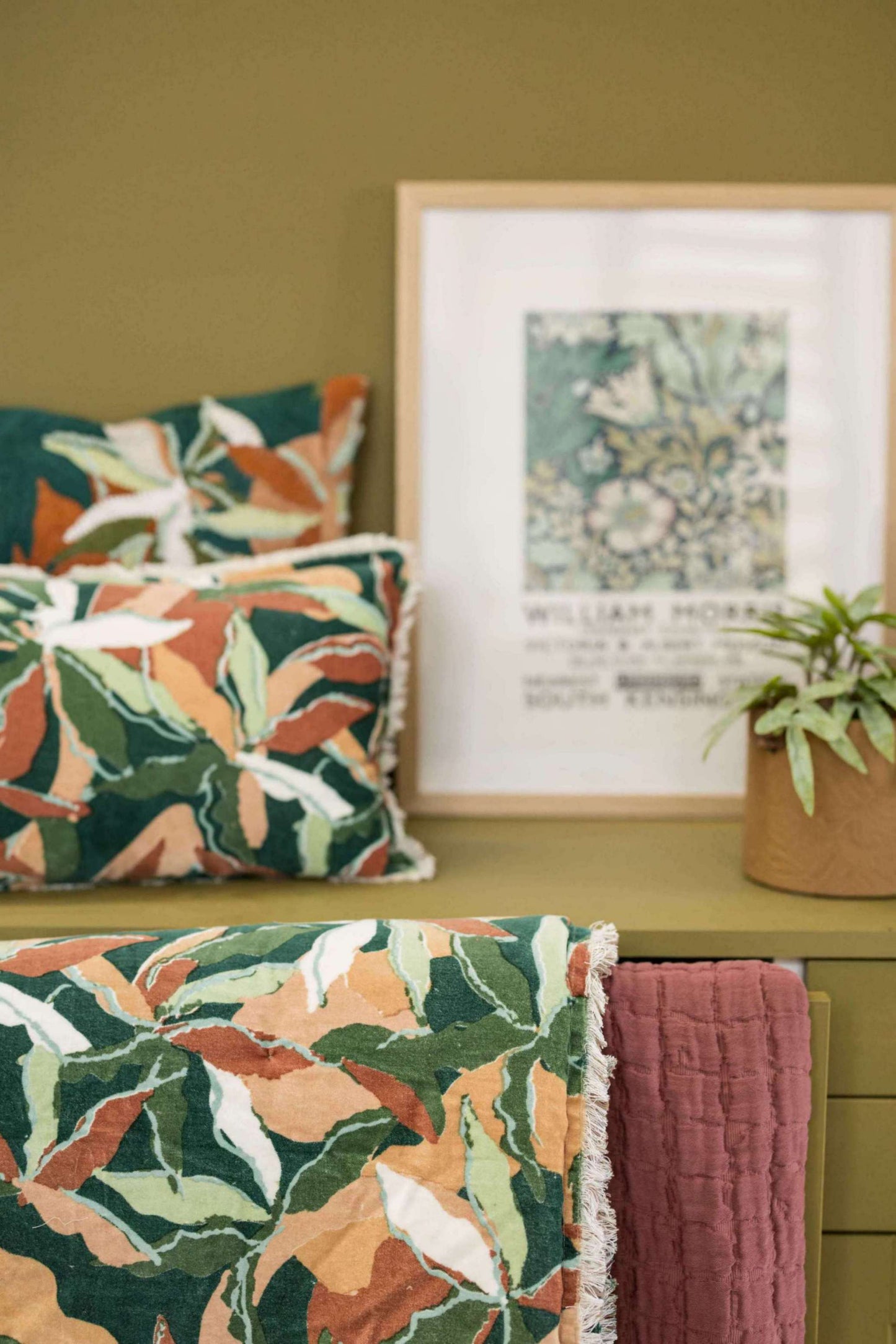 Plaid imprimé Alina Pétrole 135 x 200