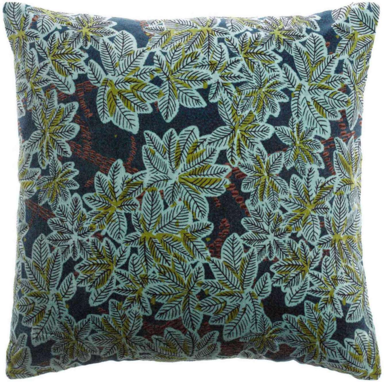 Coussin imprimé Ariane Pétrole 45 x 45
