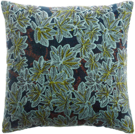 Coussin imprimé Ariane Pétrole 45 x 45