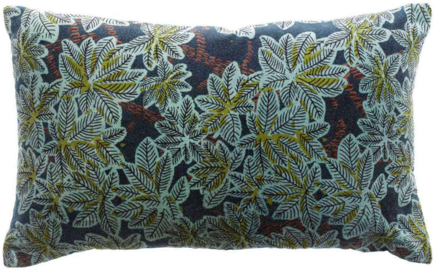 Coussin imprimé Ariane Pétrole 30 x 50