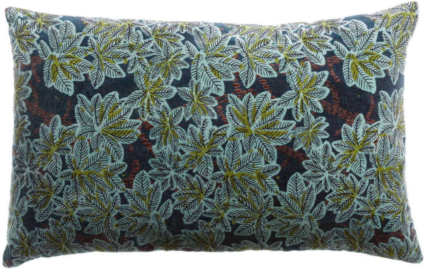 Coussin imprimé Ariane Pétrole 40 x 65