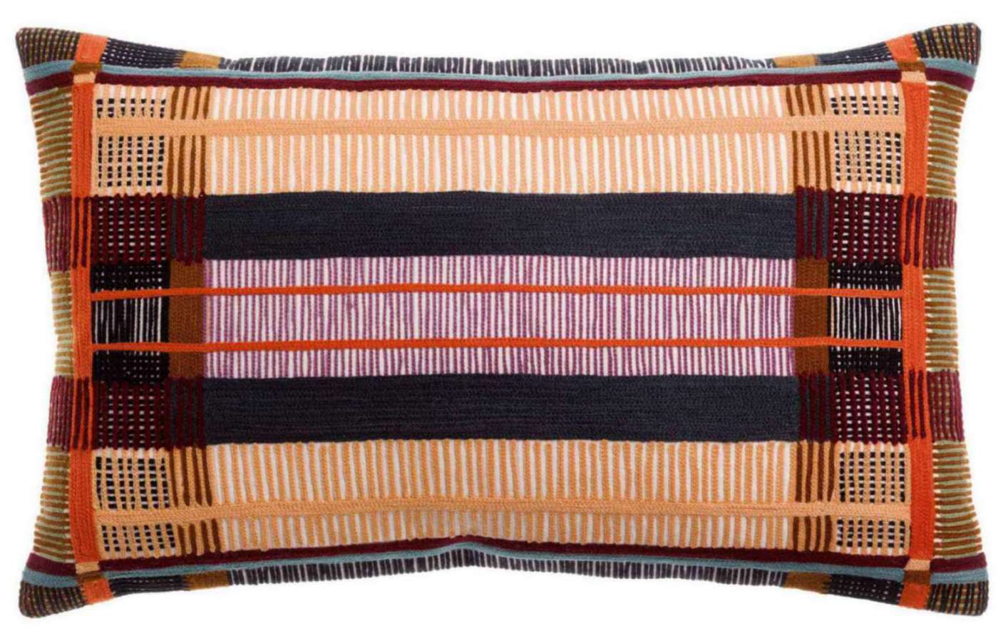 Coussin brodé Kaël Multico 30 x 50