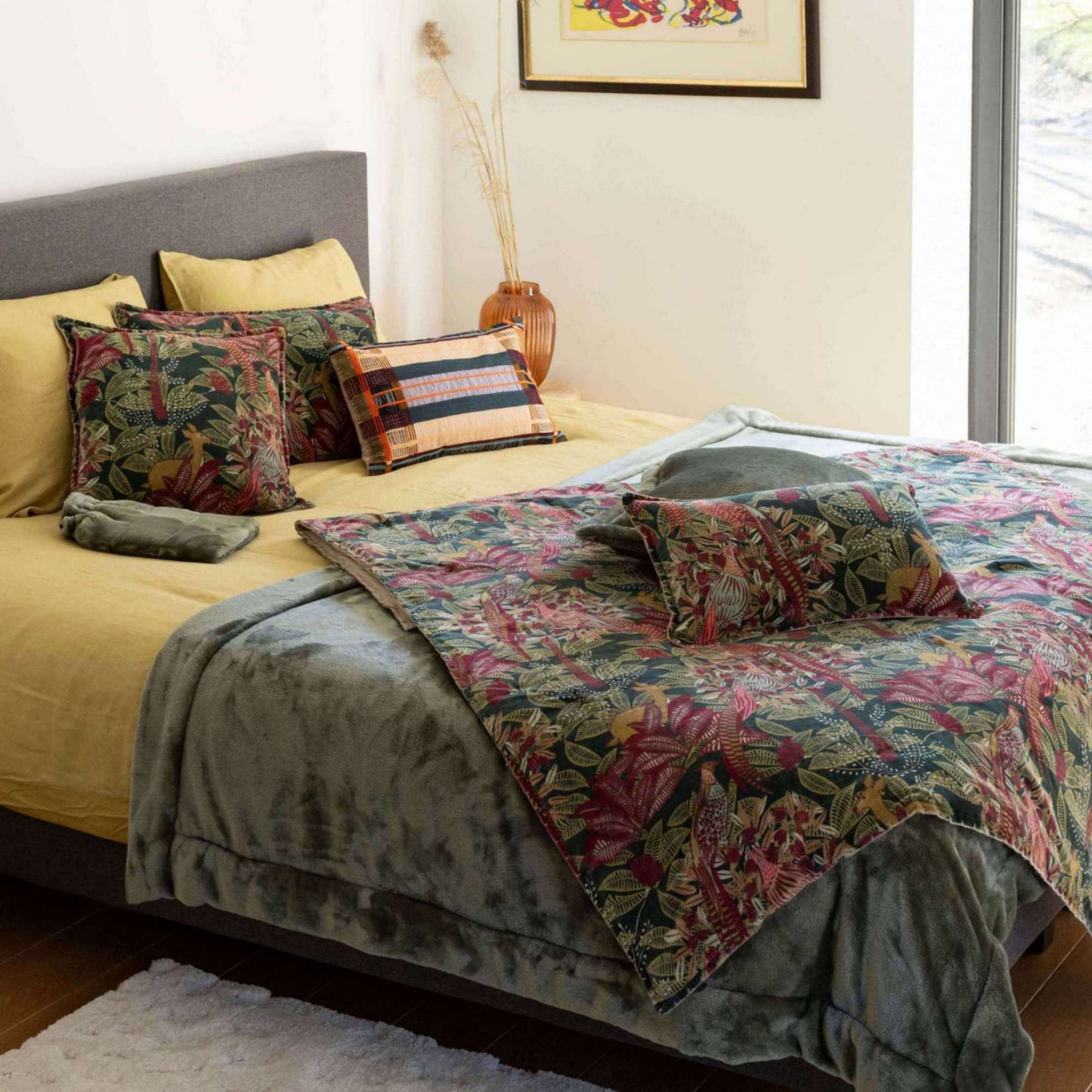 Edredon imprimé Ewan Multico 85 x 200