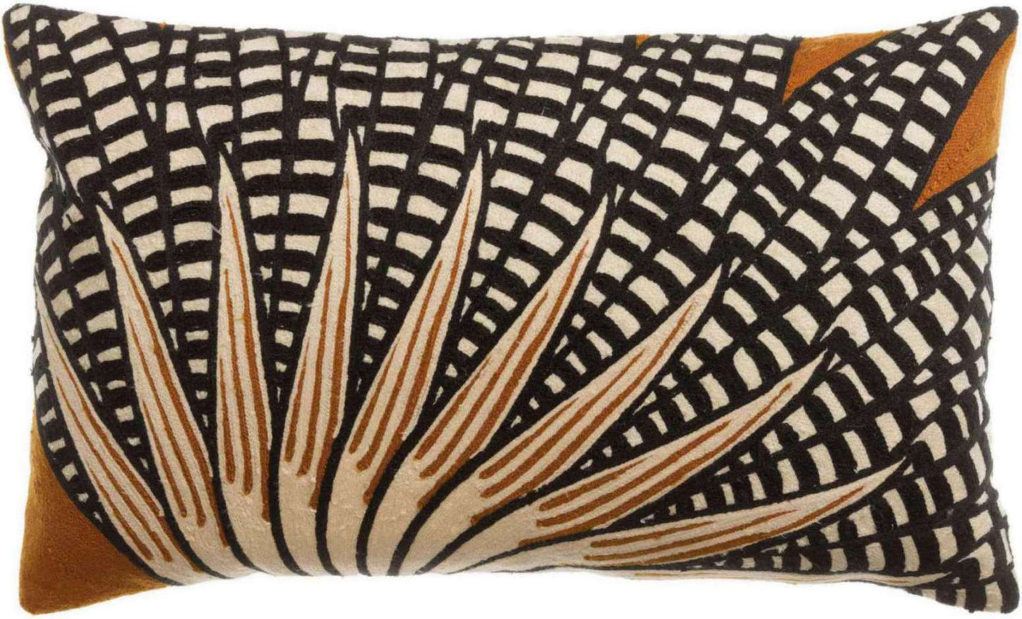 Coussin brodé Ewan Cuivre 30 x 50