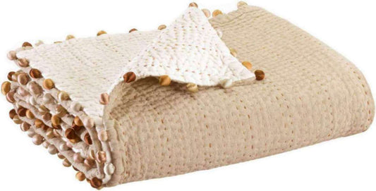 Courtepointe uni GASTOUNET Sienne 180 x 180