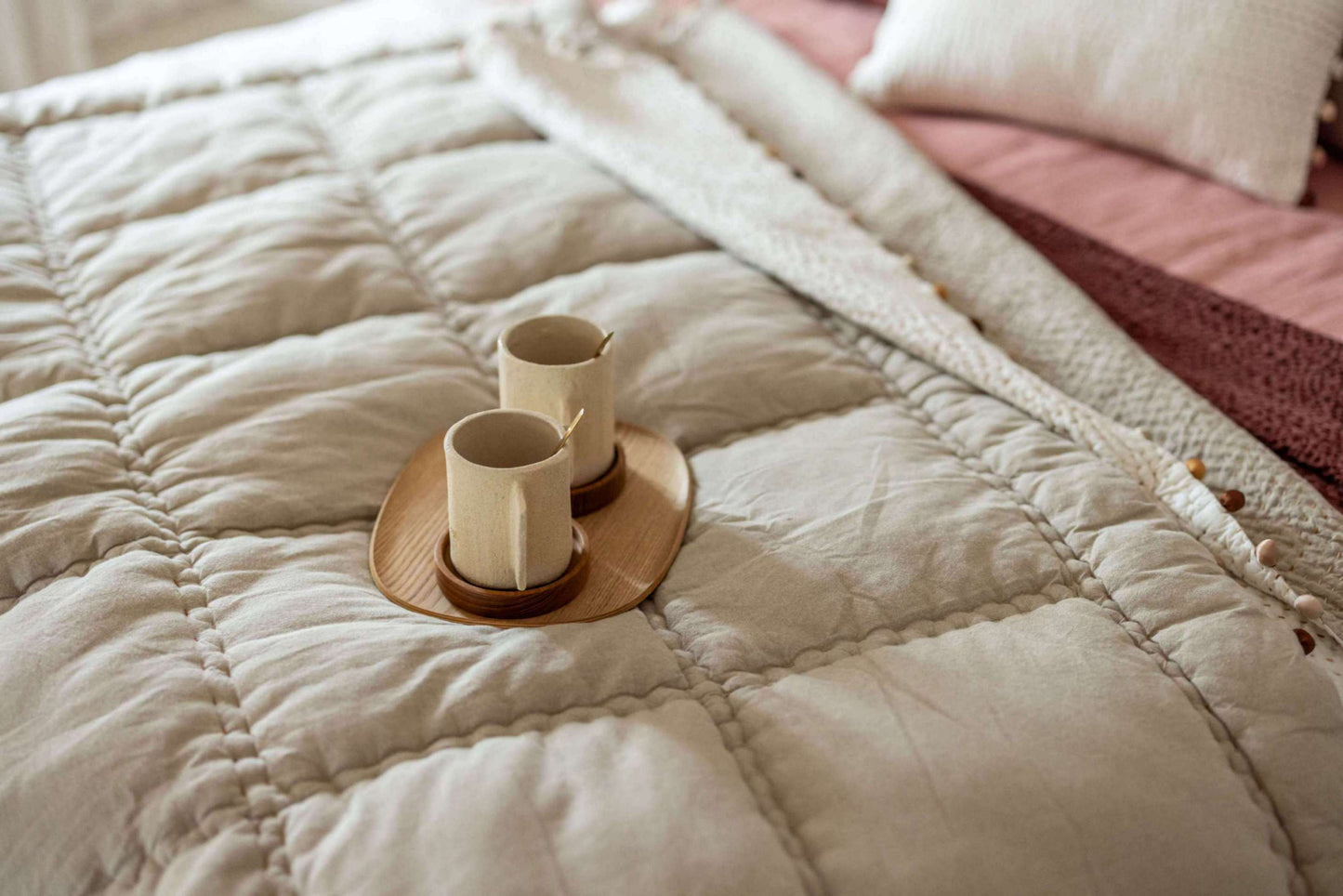 Édredon uni Gastounet Sienne 160 x 160