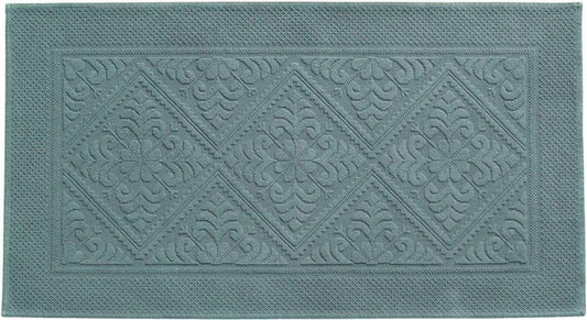 Tapis de bain Enzo Vert de gris 70 x 140