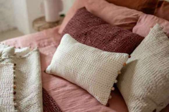 Coussin uni Gastounet Sienne 30 x 50