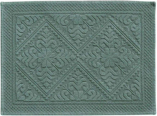 Tapis de bain Enzo Vert de gris 54 X 64