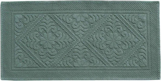 Tapis de bain Enzo Vert de gris 54 X 110