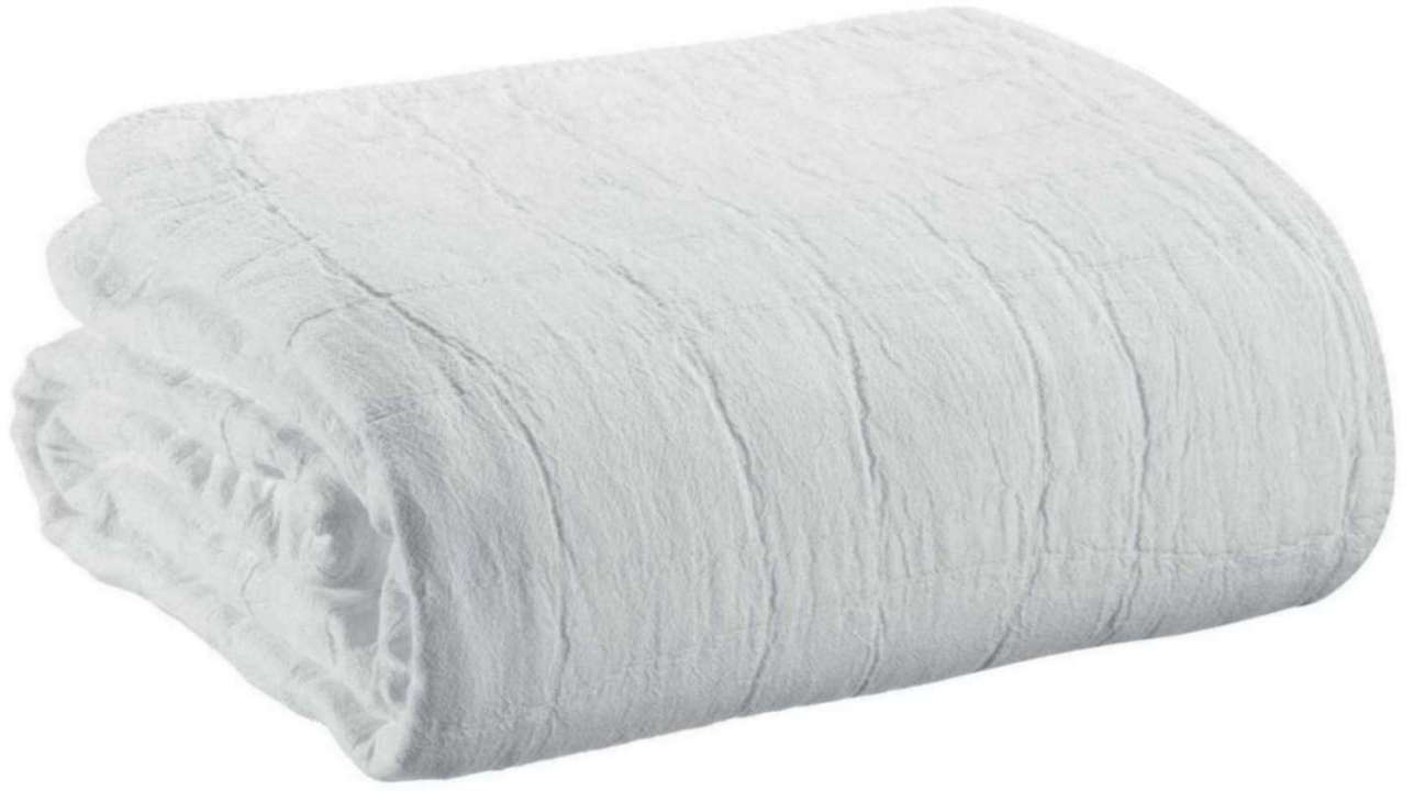 Plaid recyclé Titou Blanc 140 X 200