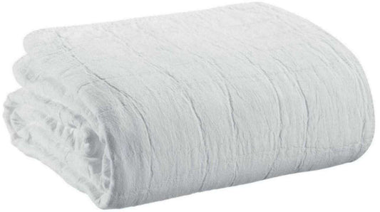 Plaid recyclé Titou Blanc 140 X 200