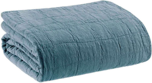 Plaid recyclé Titou Acier 140 x 200