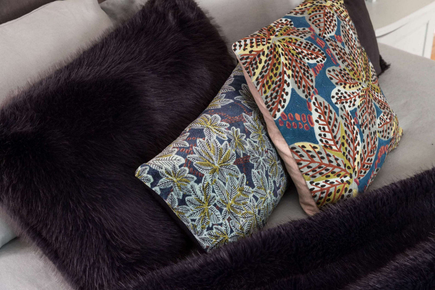 Coussin recyclé Nolan Caviar 40 x 65