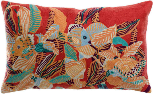 Coussin brodé Dori Papaye 30 x 50