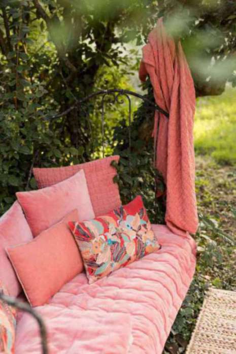 Coussin brodé Dori Papaye 30 x 50