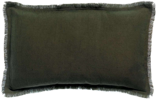 Coussin uni Laly Olive 30 X 50