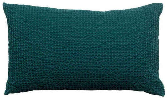 Coussin uni Maia Pétrole 30 x 50