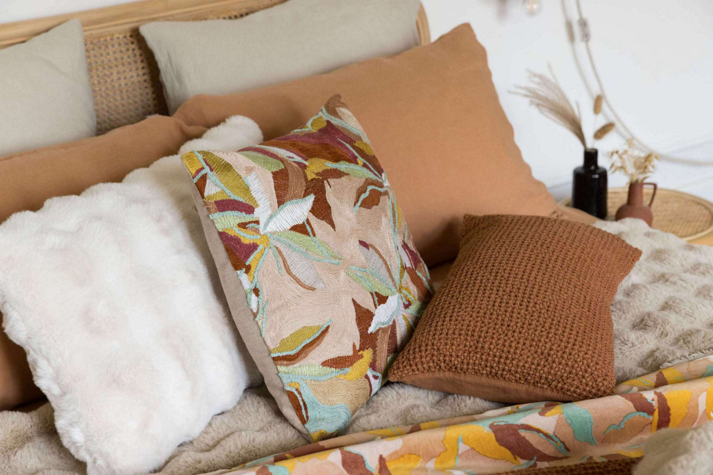 Coussin uni Maia Cuivre 30 x 50