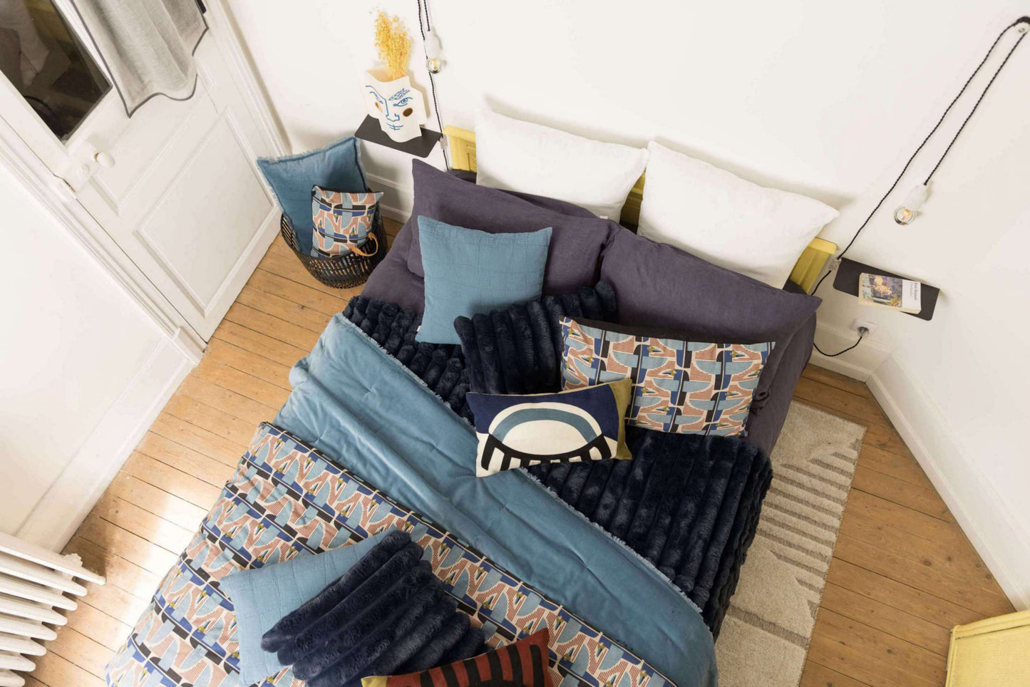 Coussin recyclé Titou Acier 30 x 50